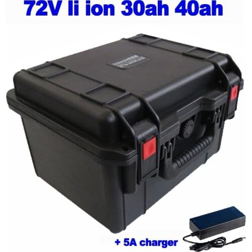 Lithium lipo li ion 72V 30Ah 40Ah battery pack for Rickshaw Golf cart tricycle scooter madical device backup power + 5A charger