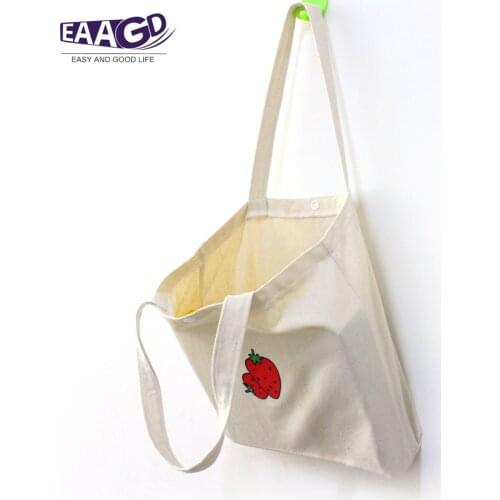 1Pcs Reusable Shopping Grocery Bags Canvas Tote Bags Shopping Bags with Handles Cloth Grocery Tote Bags Washable Eco-friendly