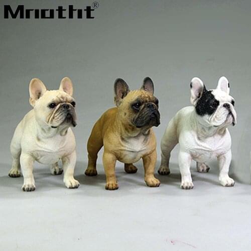 Mnotht Simulita French Bulldog Model 1:6 Soldier Scence Accessories Parts DIY Carving Kid Gift for 12inch Action Figure Toys M3n