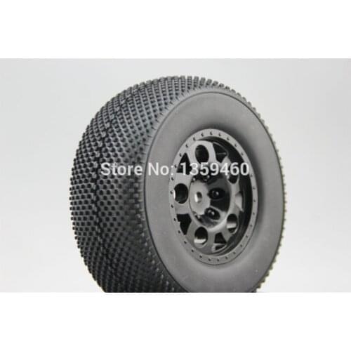4pcs RC 1/10 Short Course Tire Tyre Set 12mm hex SC Tire For TRAXXAS SlASH 29003+29505