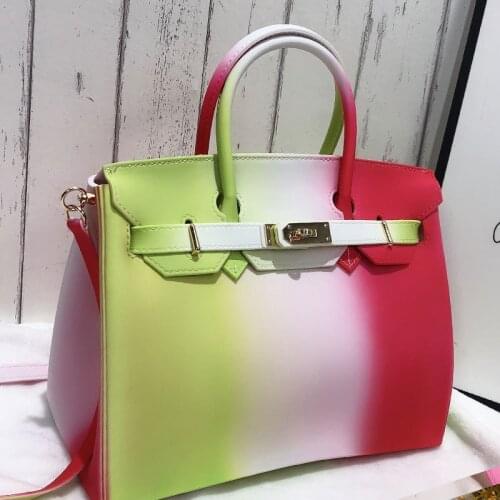 2021 New Color Portable Personalized Jelly Bag Single Shoulder Slung Womens Bag Rainbow Frosting Professional Bags