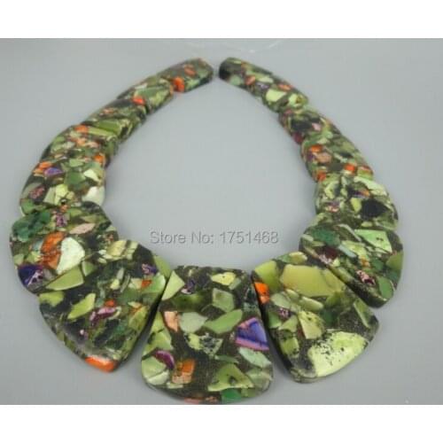 New Arrival Beautiful Trendy Mixed Gifts Sea Ocean Sediment Stone Slice Beads Top Drilled Slab Shape Accessories Jewelry Making