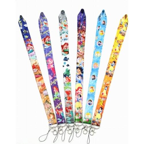 Wholesales 30 Pieces/lot High Quality Cartoon Anime Girls Phone Strap Students ID Card Badge Holder Lanyard Keychains Neck Strap