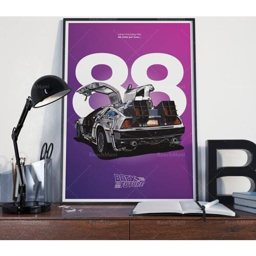 Back to the Future DeLorean Film Poster