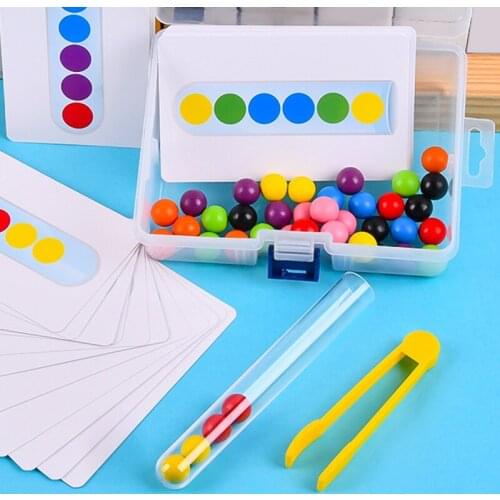 Clip Beads Test Tube Toy Children Logic Concentration Fine Motor Training Game Montessori Teaching Aids Educational Toy For Kids