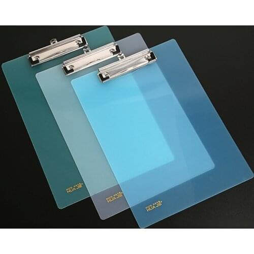 A4 Translucent Plastic Clipboard Bill Clip Mat Writing Splint Hanging Folder Painting Pad Board School Office Business Supply