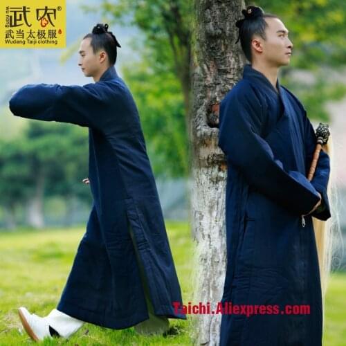 Handmade Winter Coat Linen Tai Chi Uniform Wushu, Kung Fu Training Clothes Chinese Stly Chinese Traditional Clothes
