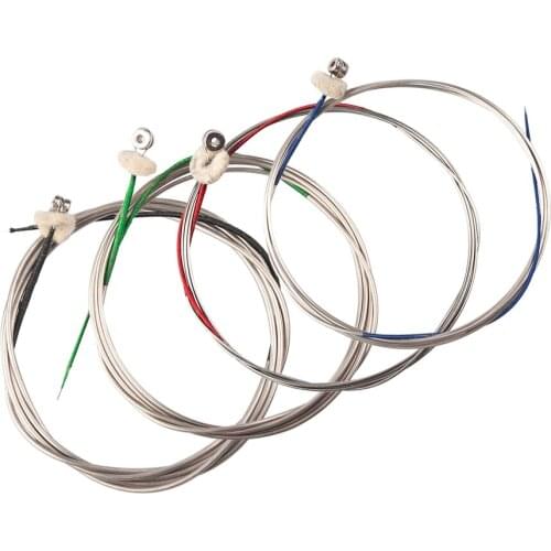 Silver Guitar Steel Precision 1/2 Size Full Set Bass Guitar String DIY Parts