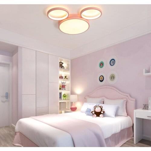 Nordic modern childrens room bedroom cute cartoon LED ceiling lamp kindergarten modern lighting lamp bedroom living room lamp