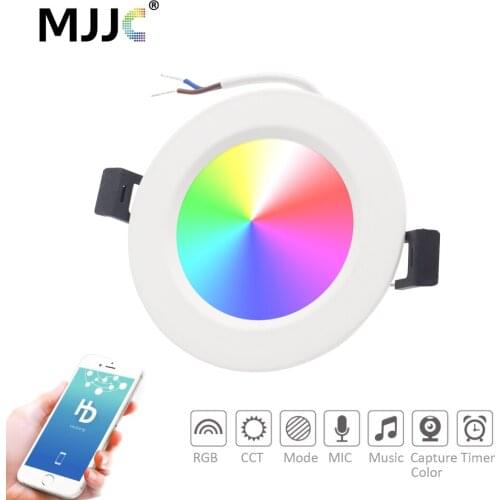 Bluetooth LED Downlight Recessed 5W RGBCCT LED Magic Mesh Downlight Dimmable AC 110V 220V Spot Light Smart Home Bluetooth Lamps