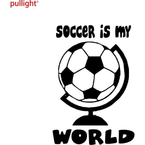 Soccer Is My World Heart Vinyl Decal Car Sticker Love Sport Ball Cleats