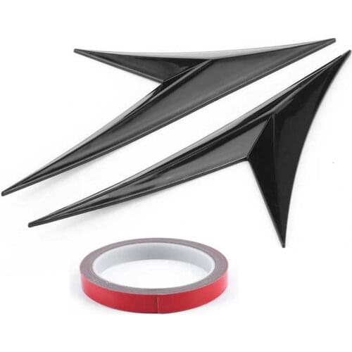 1 Pair Car Styling Side Air Vent Fender Cover Trim Sticker Universal Triangular Decor Car Refitting Fit for Honda Civic Black