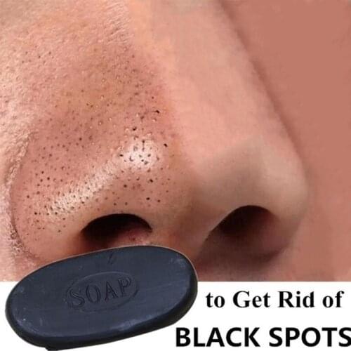 1Pcs 50g Tourmaline Bamboo Soap Charcoal Concentrated Black Soap Natural Acne Active Energy Herbal Soaps For Acne Face Cleaning