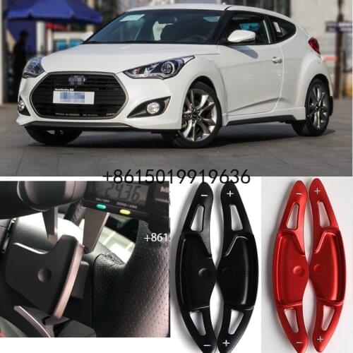 2pcs Aluminum Steering Wheel Shift Paddle Extensions Add On For Hyundai Veloster 2019-20 Car-styling