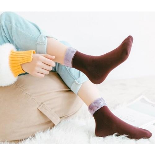 3 Pairs Winter Warm Socks Female Male Thicken Thermal Wool Cashmere Snow Sock Seamless Velvet Boots Floor Sleeping Unisex