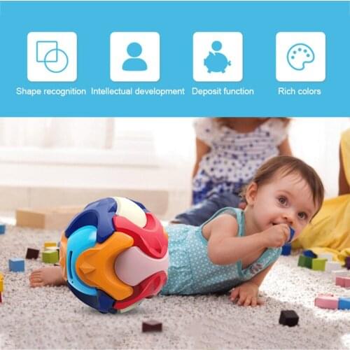 3 Style Childrens Assembled Piggy Bank Building Blocks Toy Sets Creative Ball Assembly Early Education Brain Toy For Baby Gift