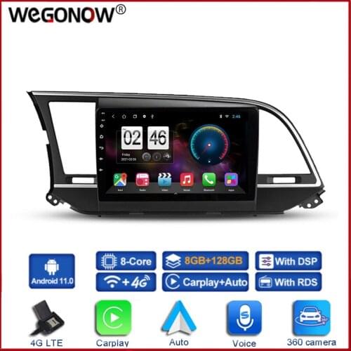 360 Panoramic Camera 6G+128G Android 10.0 Car DVD Player GPS WIFI Bluetooth RDS Radio For Hyundai Elantra 6 2015 2016 2017 2018