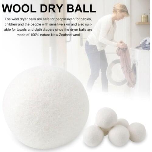 6Pcs Organic Hypoallergenic Wool Tumble Drying Balls, 100% Premium Wool Reusable, Natural Fabric Softener Laundry Balls Dry Ball