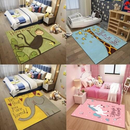Childrens room cartoon carpet bedroom room bed floor cope tent hanging basket chair swivel chair crawling floor mat animal rug