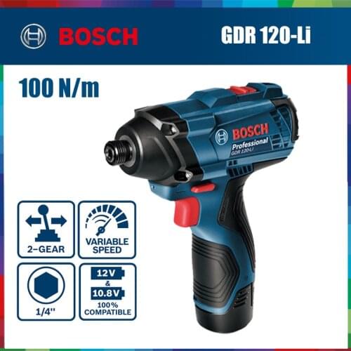 Bosch GDR 120-LI 12V Electric Drill Rechargeable Screwdriver Impact Wrench/Driver Bosch Power Tools Cordless Drill Hand Drill