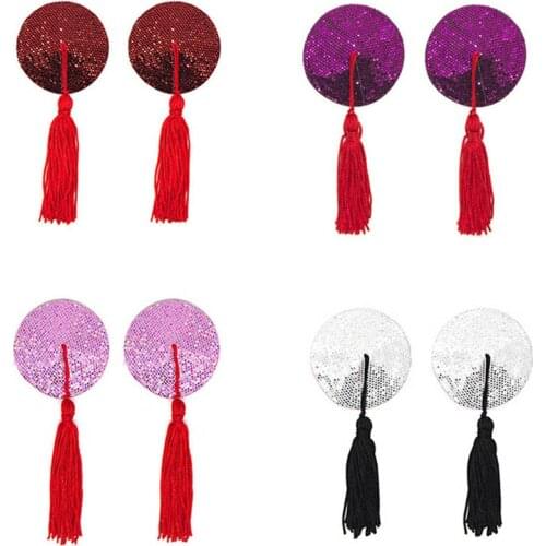 Sexy Women Tassel Nipple Cover Pads Chest Pasties Sexy Lingerie Breast Petals Stickers Reusable Boob Tape Bra Accessaries