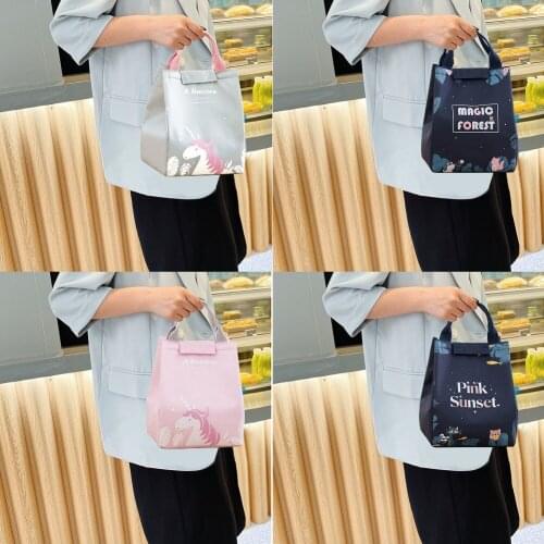Functional Cooler Lunch Bag Portable Oxford Cloth Lunch Box Tote Picnic Food Container Kids Women Travel Thermal Breakfast