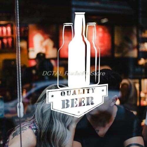 Quality Beer Shop Sticker Craft Beer Bottle Vintage Shop Decor Sign Retro Bar Pub Poster Decal Vivyl