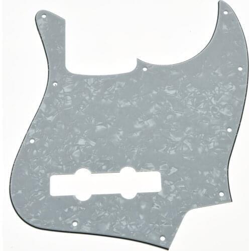 KAISH White Pearl JB Jazz/J Bass Pick Guard Scratch Plate with Screws