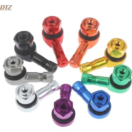 Hot!Motorcycle Rim 90 Degree Angle Aluminum Alloy Valve Motorcycle Wheel Tire Tubeless Valve Stems For Rim Wheel Parts CNC 2pcs