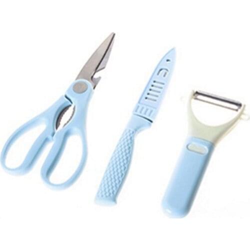 Best Stainless Steel Scissors, Skinning Knife, Fruit Knife Set, Household Multifunctional 3-Piece Set