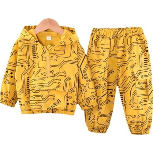 New Autumn Baby Girl Clothes Suit Children Boys Fashion Hooded Jacket Pants 2Pcs/Set Toddler Sport Casual Costume Kids Tracksuit