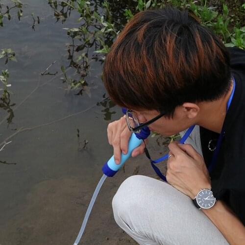 Outdoor Wild Life Emergency Direct Drinking Water Filtering Tool Disinfection Individual Water Purifier Portable Filter Straw