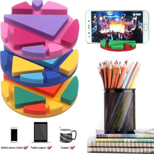 Portable Phone Holder Tablets Mat Silicone Cup Pad Desk Stand Support For iPhone 6 7 8 Stand Holder Universal Smartphone Holder