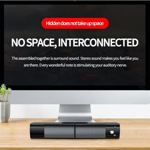 USB Wired Powerful SoundBar Stereo Subwoofer Bass speaker Surround Sound Box for PC Laptop phone Tablet MP3 MP4 Computer Speaker