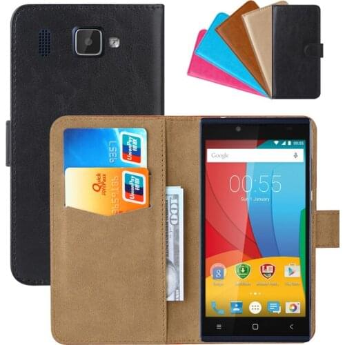 Luxury Wallet Case For Prestigio Grace Q5 PU Leather Retro Flip Cover Magnetic Fashion Cases Strap
