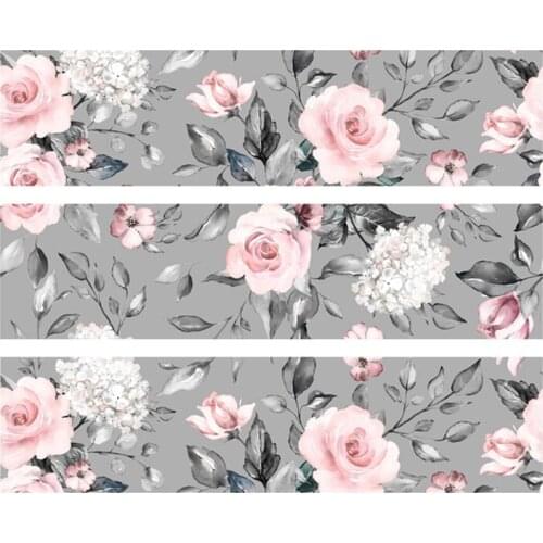 Floral Pattern Wallpapers PVC Self-adhesive Flora Sticker for Home Room Bedroom Background Wall Sticker Decor