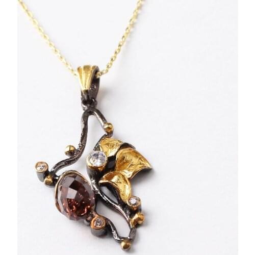Sultanite Silver Necklace Women , Color Changing Sultanite Necklace, Silver Handmade Sultanite Pendant, Sultanite Necklace