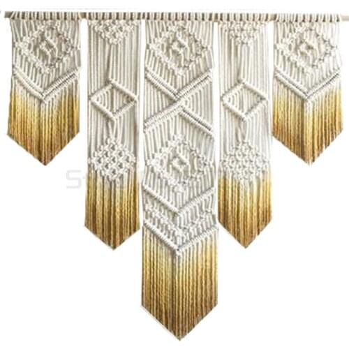 Nordic hand woven dyeing tapestry tapestry bedroom wall painting home stay room decoration bag