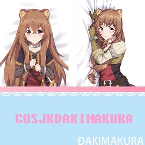 The rising of the shield hero Raphtalia Anime Game Female Dakimakura Body Hugging Pillow Cover Otaku Pillow Case High Quality