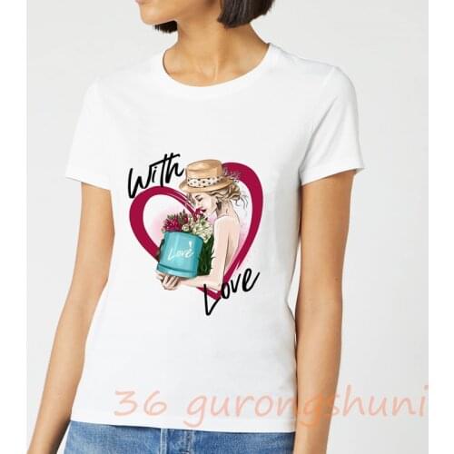 Tops graphic t shirts tees flower love cow print tshirt Casual goth t shirt women e girl grunge aesthetic clothes streetwear