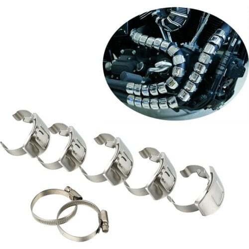 Universal Motorcycles 27-51mm Exhaust Pipe Cover Protector Chrome Stainless Steel