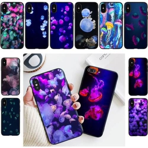 YNDFCNB Glowing Jellyfish Phone Case For iPhone 11 8 7 6 6S Plus X XS MAX 5 5S se 2020 11 12pro max iphone xr case