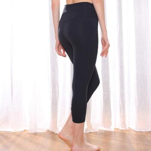 Woman capris top quality Solid Running Capris Tummy Control Pant Sexy Gym Power Flex Yoga Tight us4-us12