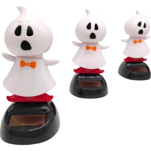 1Pcs Solar-Powered Swinging Doll Car Interior Jewelry Halloween Gift Girls Toys For Children shake head automatically