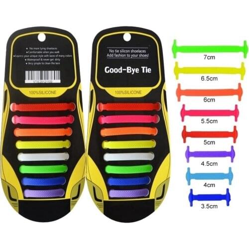 16pcs/set Elastic Silicone Shoelaces Unisex Adult Athletic Running No Tie Shoelace All Sneakers Fit Strap Shoes Lace 13Colors