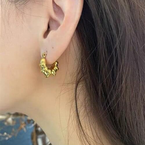 2021 Vintage Metal Hoop Earrings for Women Punk Jewelry Gothic Geometric Circle Earring Female Brincos Wholesale