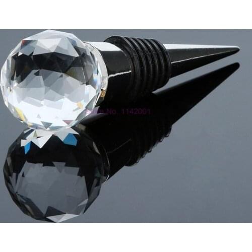 50 PCS Wine Stopper Round Crystal Wine Champagne Bottle Stopper Vacuum Sealed Plug Stopper Wedding Gift