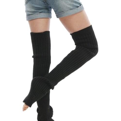 8 Color Fitness Sports Gym Leg Leg Warmers Stocks for Ballet Latin Dance Pilates Winter Warmed Stockingwomen Long Knitted Solid