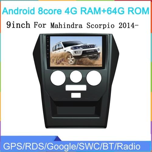 9inch one din android 10 car audio player for For Mahindra XUV300 2019 2020 Manual A/C car radio gps glonass wifi 4G