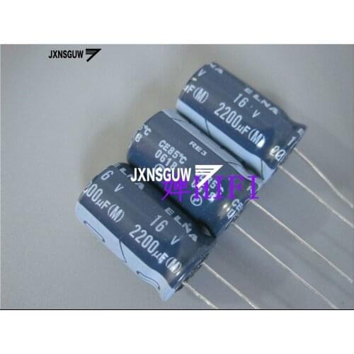20PCS ELNA RE3 16V2200UF 12.5X20MM Dark audio Aluminum electrolytic capacitors 2200uF/16V 85 degrees 2200UF 16V